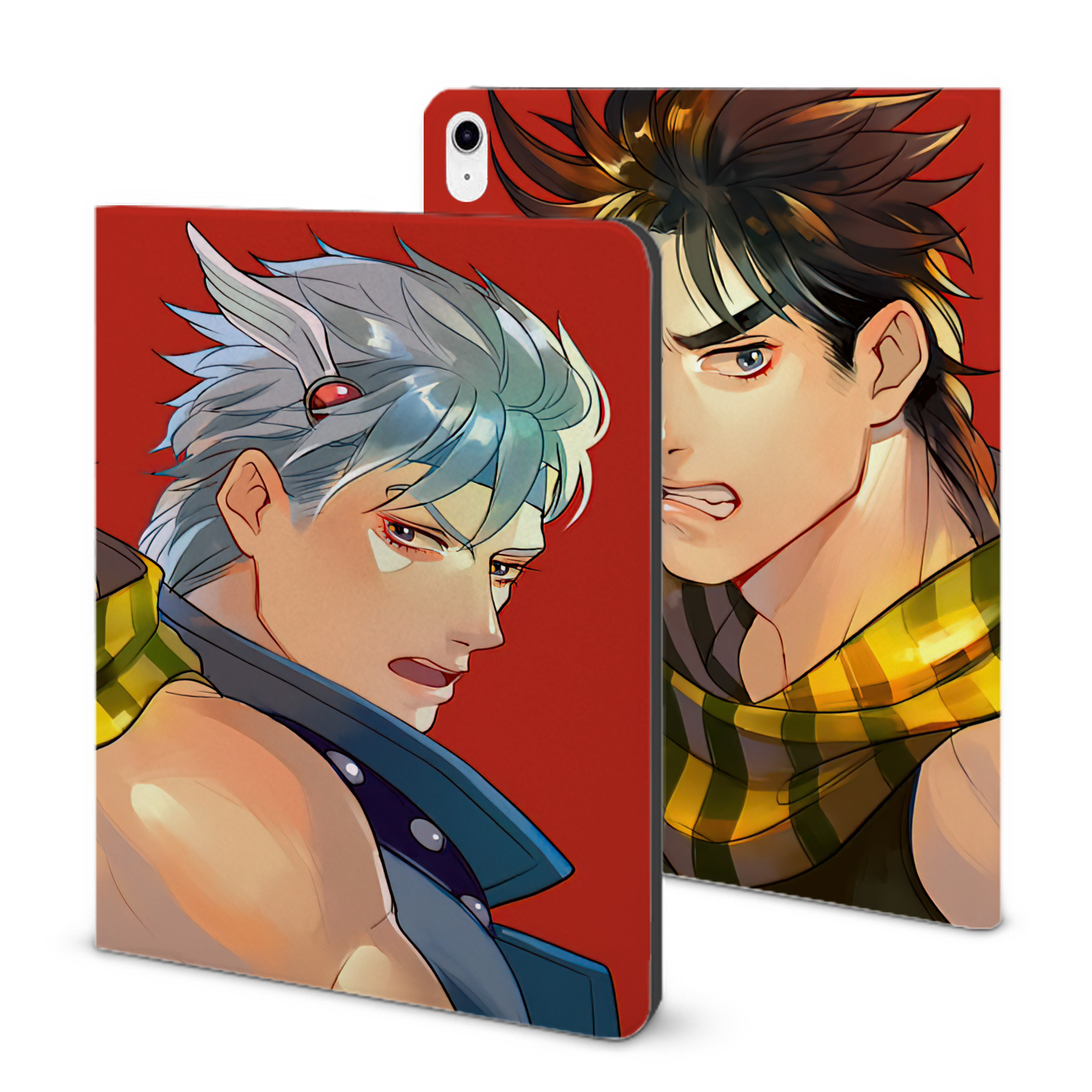 （画像用） ジョジョの奇妙な冒険 JoJo's Bizarre Adventure IPad ケース ブック型 PUレザー TPU 耐衝撃 軽量 薄型 ペン収納なし 全面保護 IPad 各モデル対応